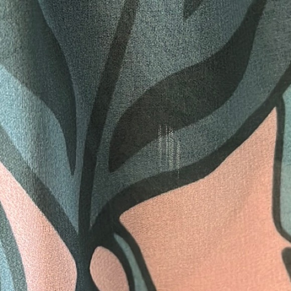 Anthropologie FARM Rio Ruffled Botanical Maxi Dress, Teal/Peach, XS - Picture 9 of 16